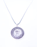 Silver Palestinian 100 Mil Coin Pendant with Bezel