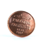 Vintage Bronze Palestinian Coin Ring