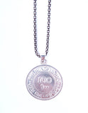 Silver Palestinian 100 Mil Coin Pendant