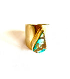 Chunky Gold and Turquoise