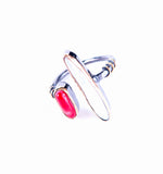Gemstone Ring - Coral and Pearl