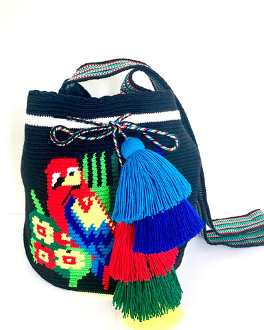 Wayuu Mochila Handbag - Lg Parrot