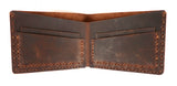 Handmade Bill Fold Leather Wallet