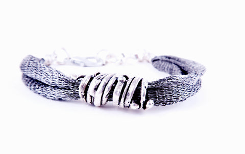Titanium mesh bracelet - Silver