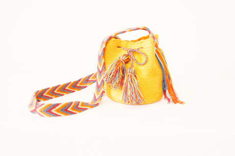 Wayuu Mochila Handbag - Sm yellow